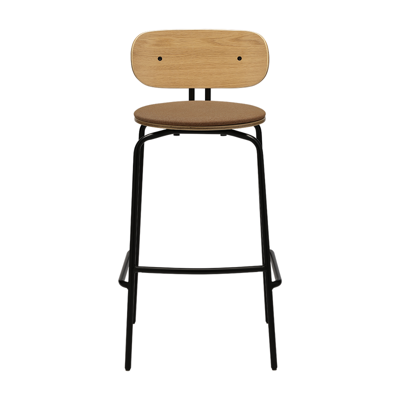 UMAGE Packshot 5918 3C719 01 Curious Bar Stool Oak Black Sugar Brown (1)